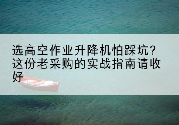 安国高空作业升降机厂家推荐-选高空作业升降机怕踩坑？这份老采购的实战指南请收好